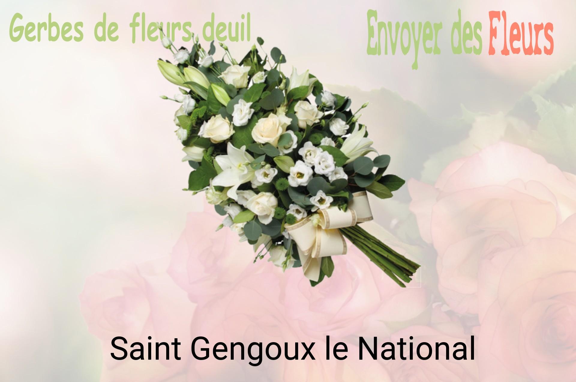 Gerbe de fleurs de deuil livrée à Saint-Gengoux-le-National